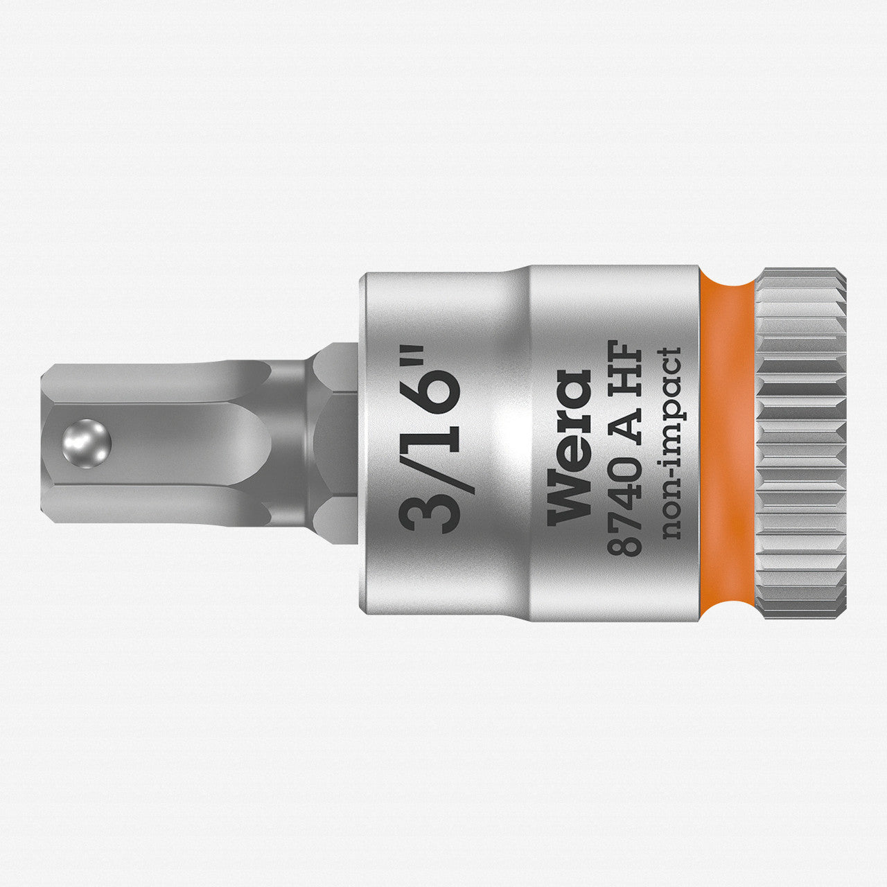 Wera 003386 8740 A 1/4" Drive Zyklop Hex-Plus Bit Socket with Holding Function 3/16" - WR003386 - KC Tool