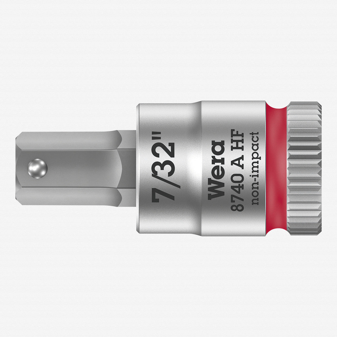 Wera 003387 8740 A 1/4" Drive Zyklop Hex - Plus Bit Socket with Holding Function 7/32" - WR003387 - KC Tool