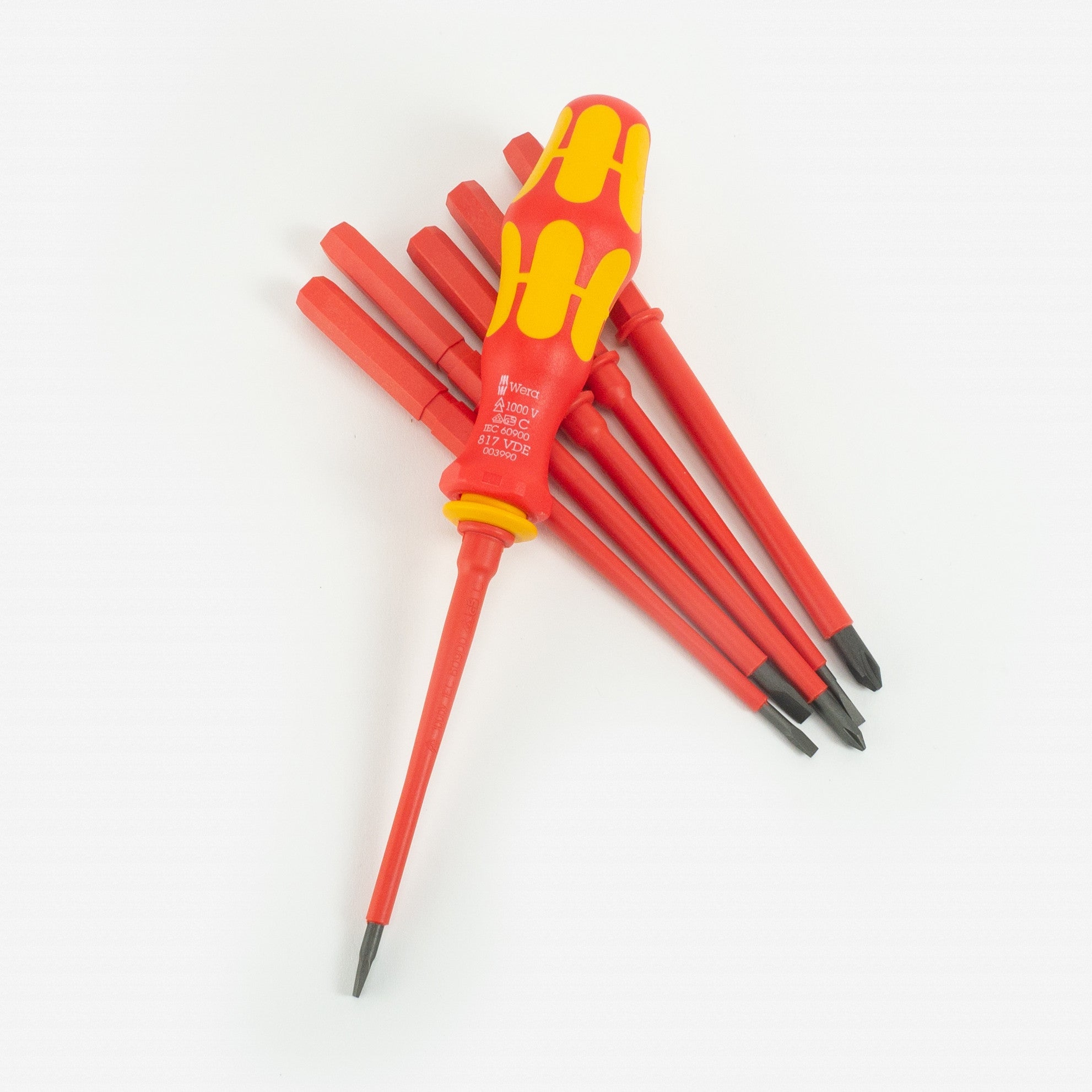 Wera 003470 Kraftform Kompakt VDE 60 i/7 Slotted/Phillips Insulated Screwdriver Set - WR003470 - KC Tool