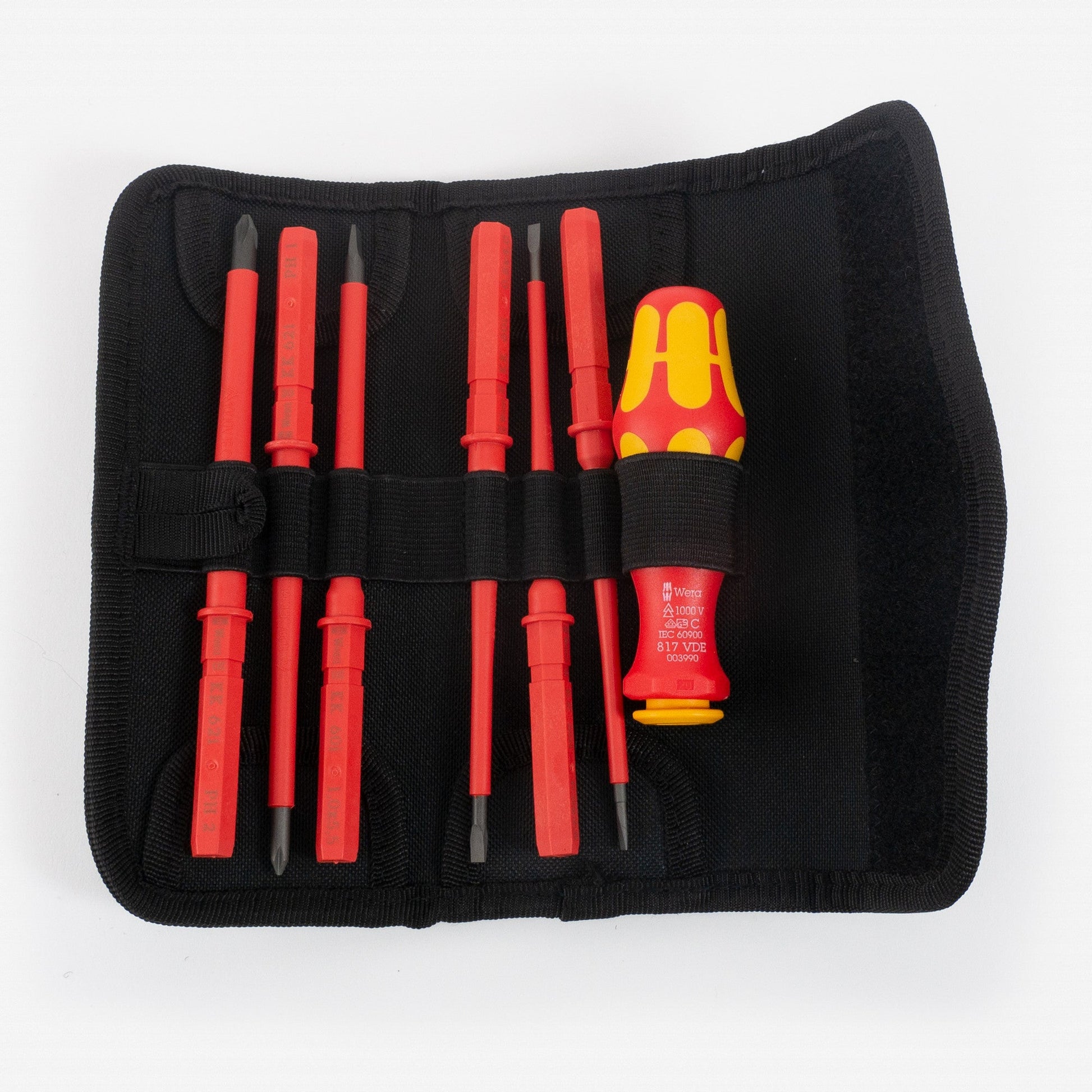 Wera 003470 Kraftform Kompakt VDE 60 i/7 Slotted/Phillips Insulated Screwdriver Set - WR003470 - KC Tool