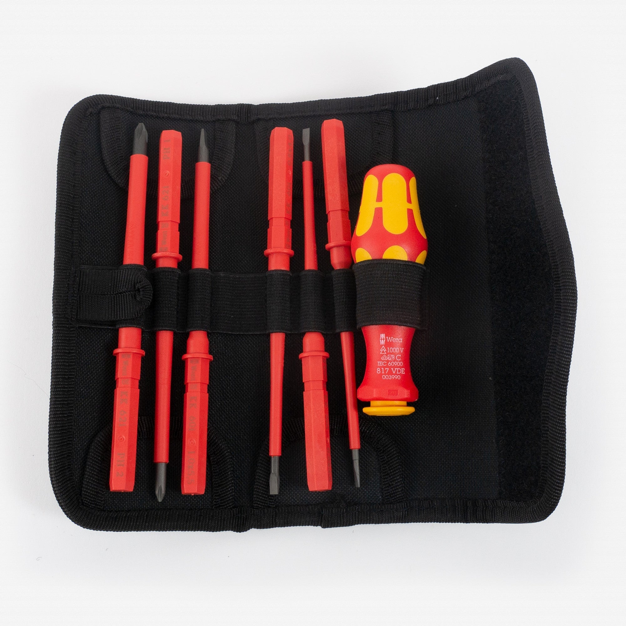 Wera 003470 Kraftform Kompakt VDE 60 i/7 Slotted/Phillips Insulated Screwdriver Set - WR003470 - KC Tool