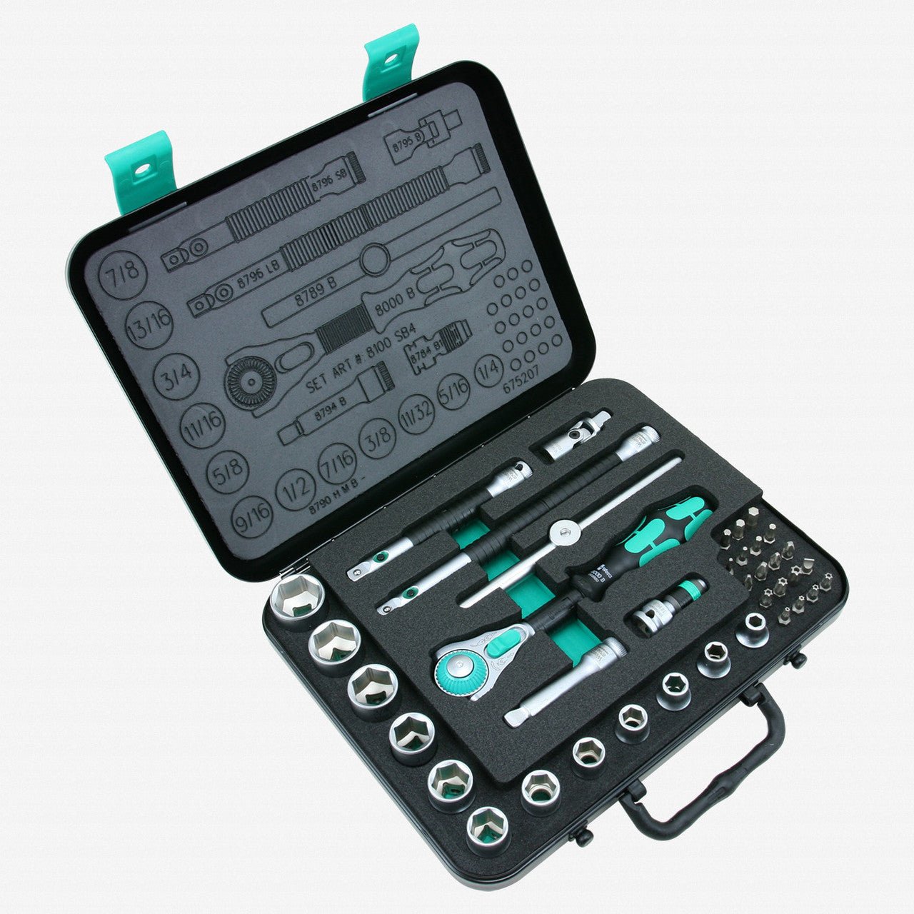 Wera 003596 Zyklop Ratchet Premium 3/8" Drive SAE Set - WR003596 - KC Tool