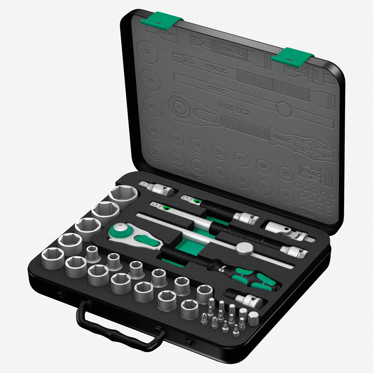 Wera 003645 Zyklop Ratchet Premium 1/2" Drive Metric Set - WR003645 - KC Tool