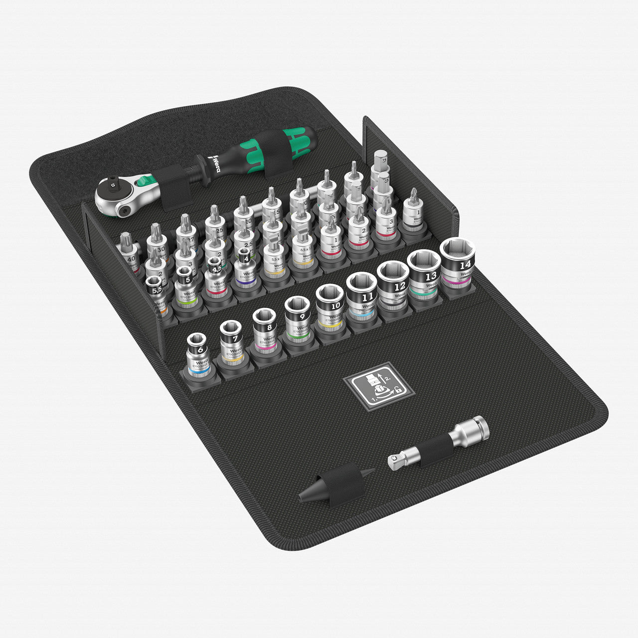 Wera 003755 8100 SA All-in Zyklop Speed Ratchet Set, 1/4