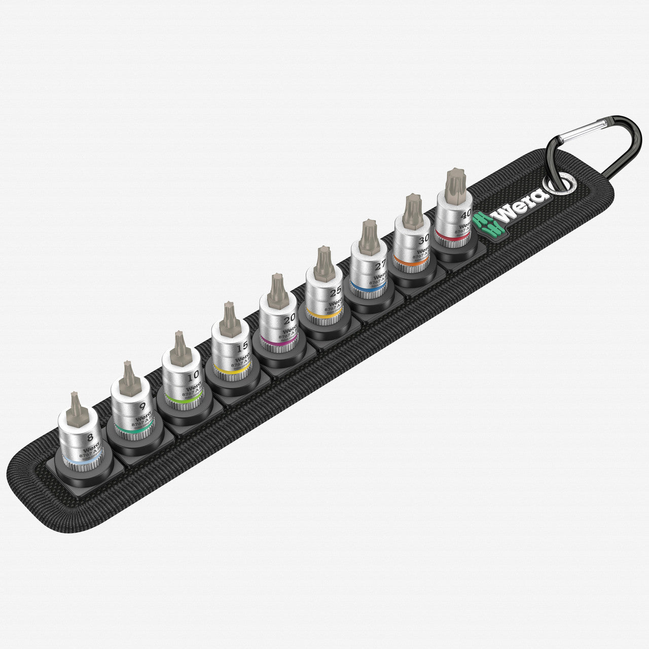 Wera 003882 Belt 3 Torx HF Zyklop Bit Socket Set, 1/4" Drive, 10 pieces - with Holding Function - WR003882 - KC Tool