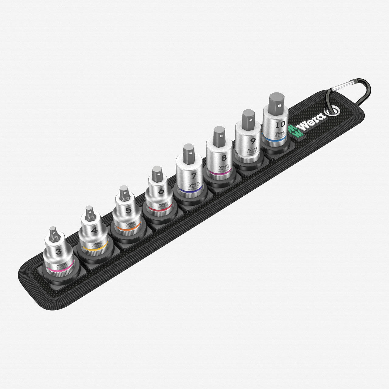 Wera 003971 Belt 2 Zyklop 3/8" Drive In - Hex - Plus Bit Socket Set with Holding Function - Metric - WR003971 - KC Tool