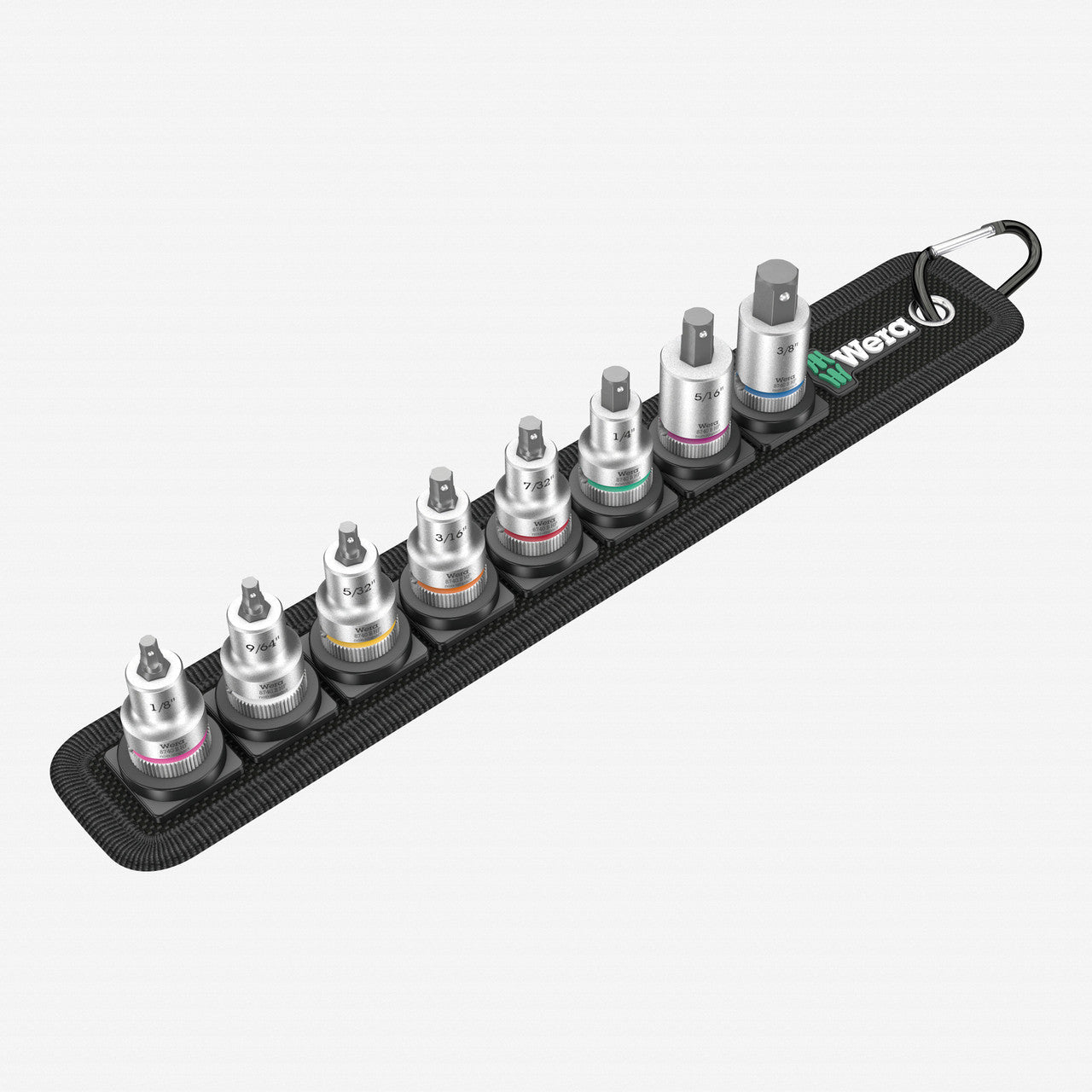 Wera 003974 Belt 1 Zyklop 3/8" Drive In - Hex - Plus Bit Socket Set with Holding Function - Imperial - WR003974 - KC Tool