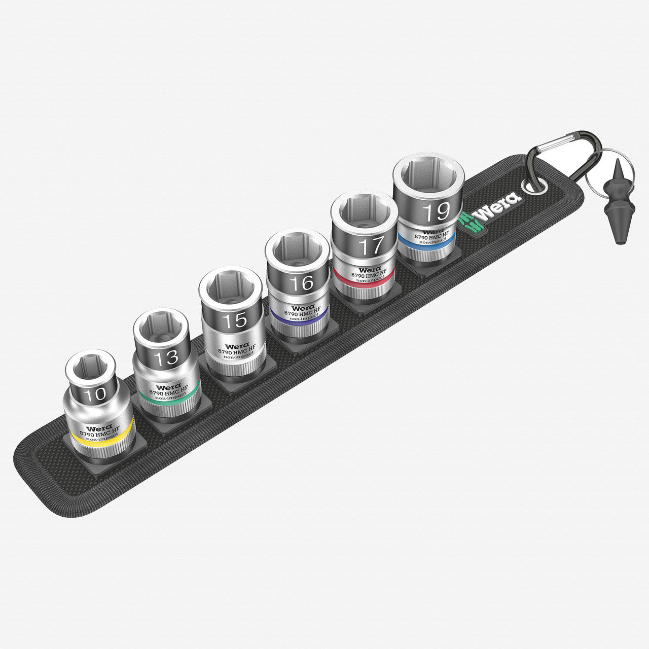 Wera 003995 Belt C 1 Zyklop Socket Set with Holding Function, 1/2" Drive, 7 Pieces - WR003995 - KC Tool