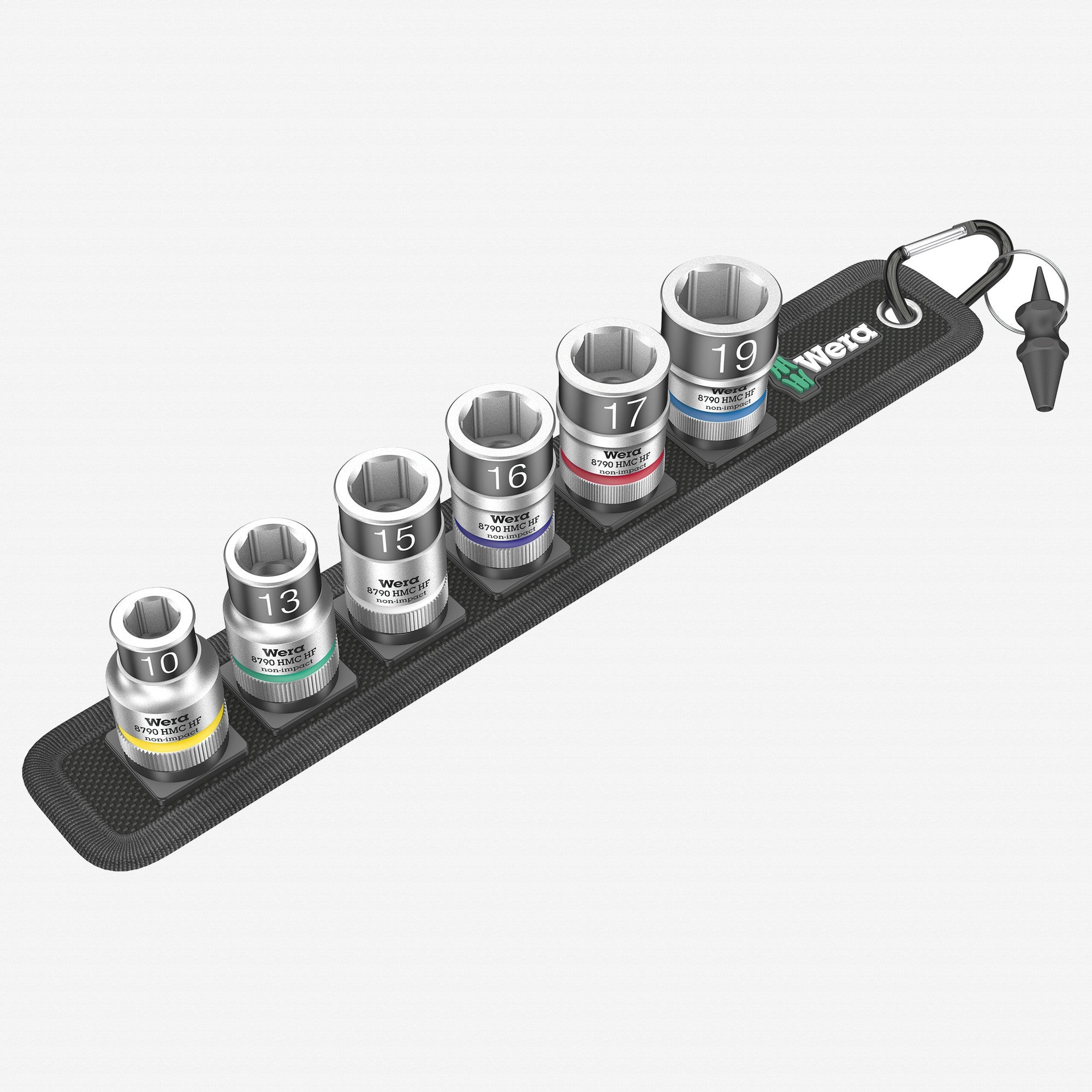 Wera 003995 Belt C 1 Zyklop Socket Set with Holding Function, 1/2" Drive, 7 Pieces - WR003995 - KC Tool