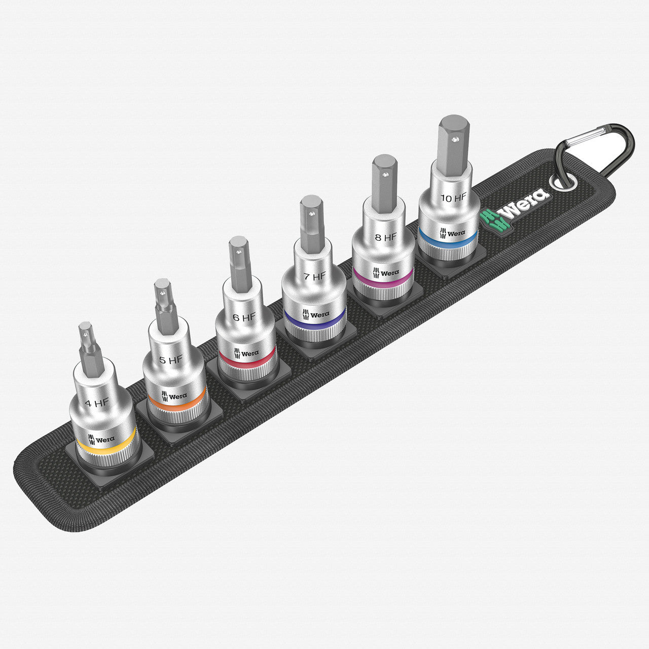 Wera 003996 Belt C 2 Zyklop In - Hex - Plus Bit Socket Set with Holding Function, 1/2" Drive, 6 Pieces - WR003996 - KC Tool