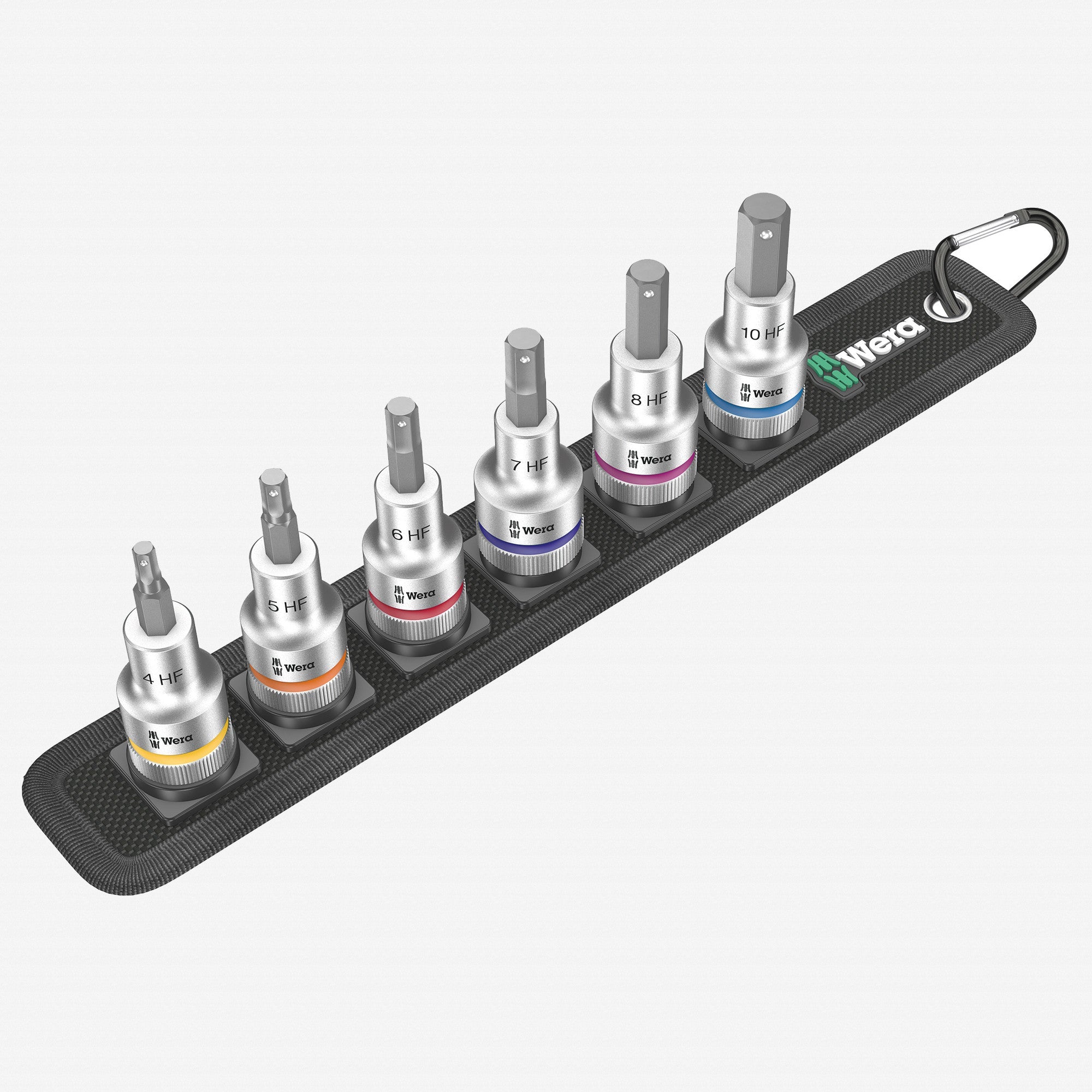 Wera 003996 Belt C 2 Zyklop In-Hex-Plus Bit Socket Set with Holding Function, 1/2" Drive, 6 Pieces - WR003996 - KC Tool