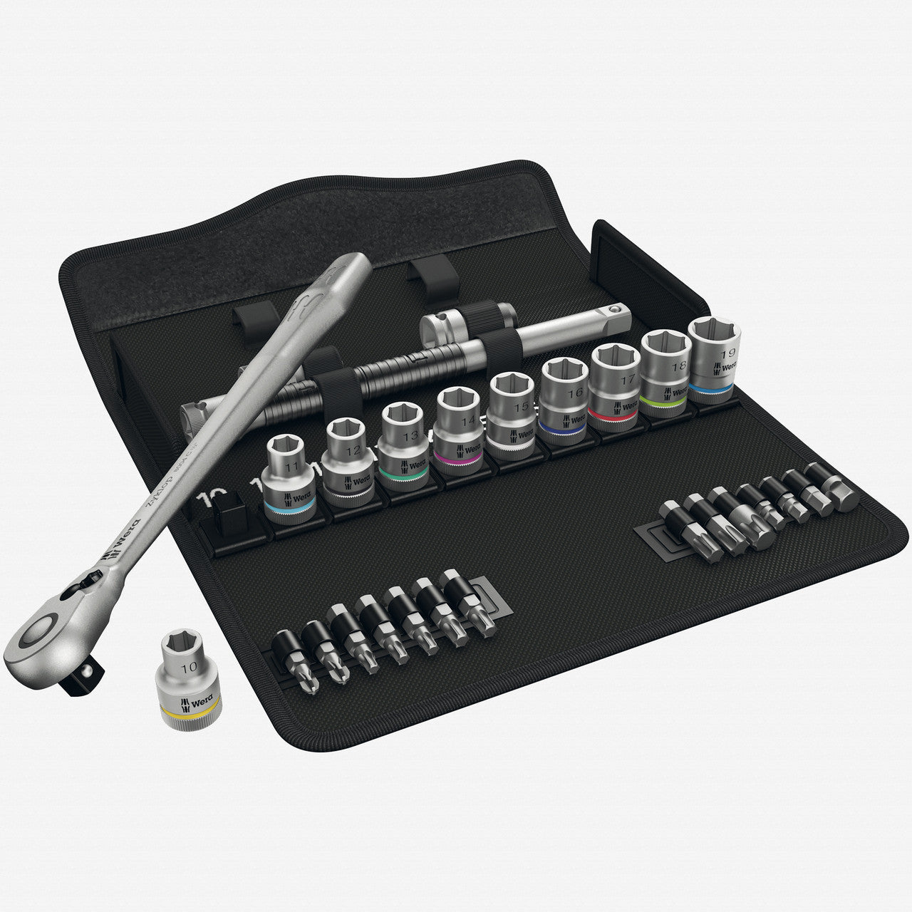 Wera 004078 Zyklop Metal Ratchet 1/2" Drive with Switch Lever Metric Set - WR004078 - KC Tool