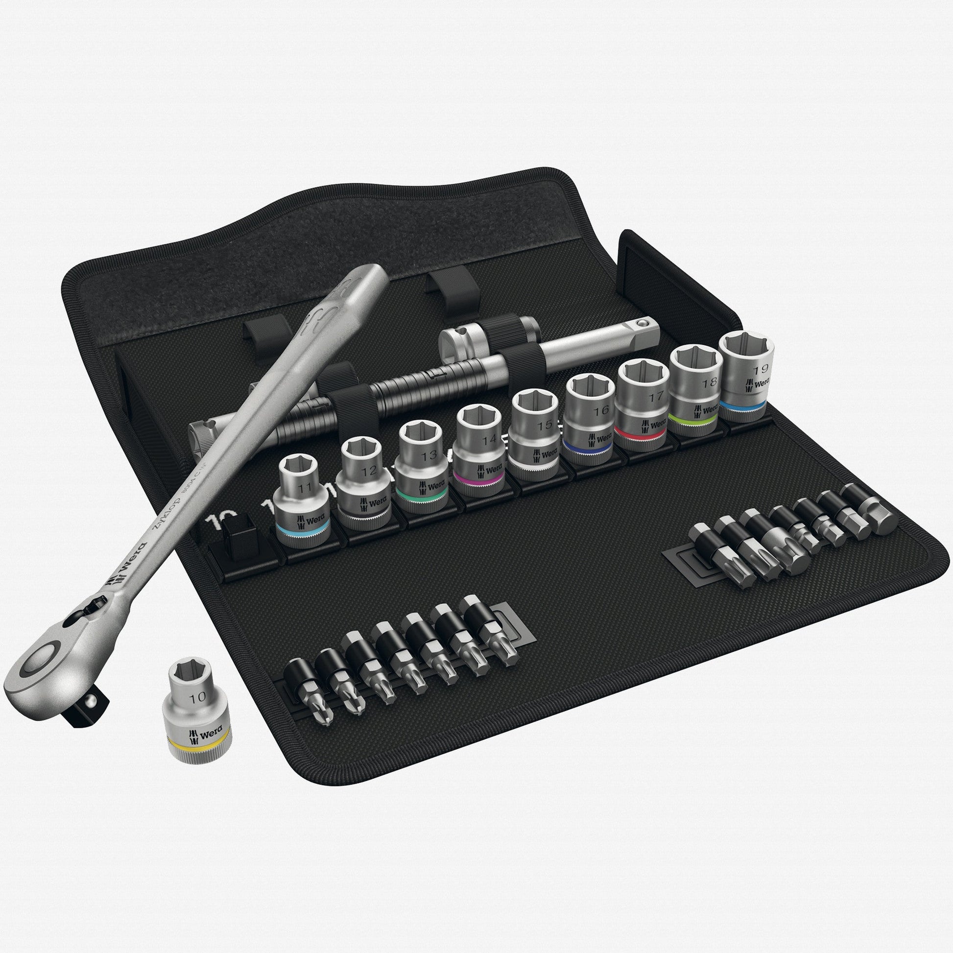 Wera 004078 Zyklop Metal Ratchet 1/2" Drive with Switch Lever Metric Set - WR004078 - KC Tool