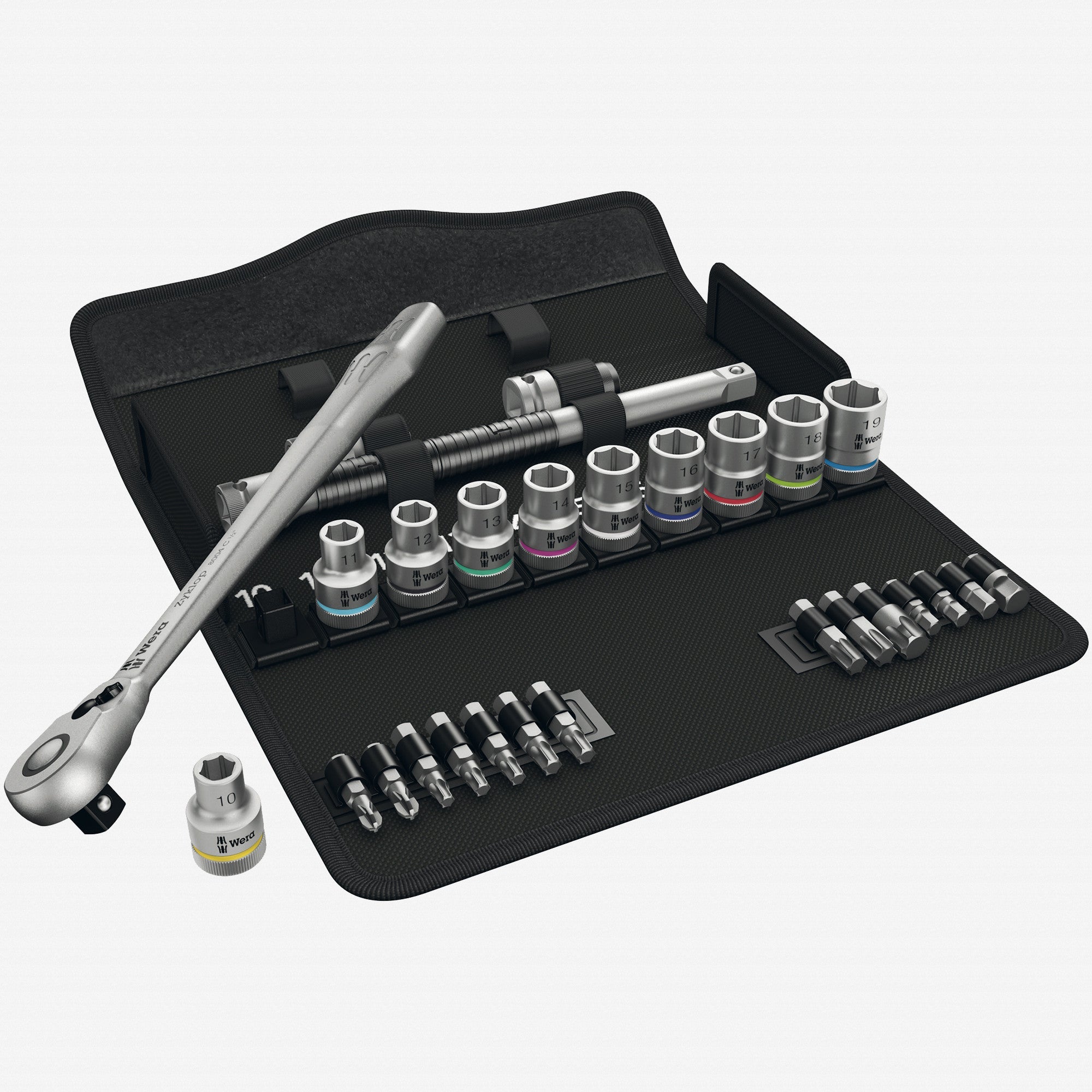 Wera 004078 Zyklop Metal Ratchet 1/2" Drive with Switch Lever Metric Set - WR004078 - KC Tool