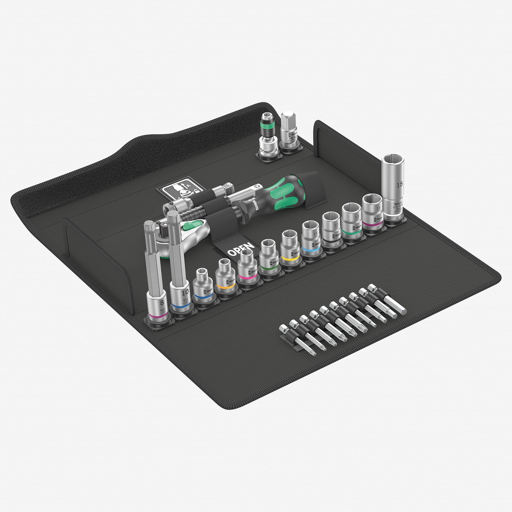 Wera 004175 Bicycle Set 7, 3/8" Drive Ratchet Set, 27 Pieces - WR004175 - KC Tool
