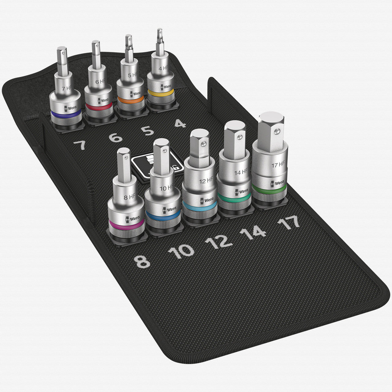 Wera 004201 Zyklop Hex Metric Bit Socket Set - 1/2" Drive with Holding Function - WR004201 - KC Tool