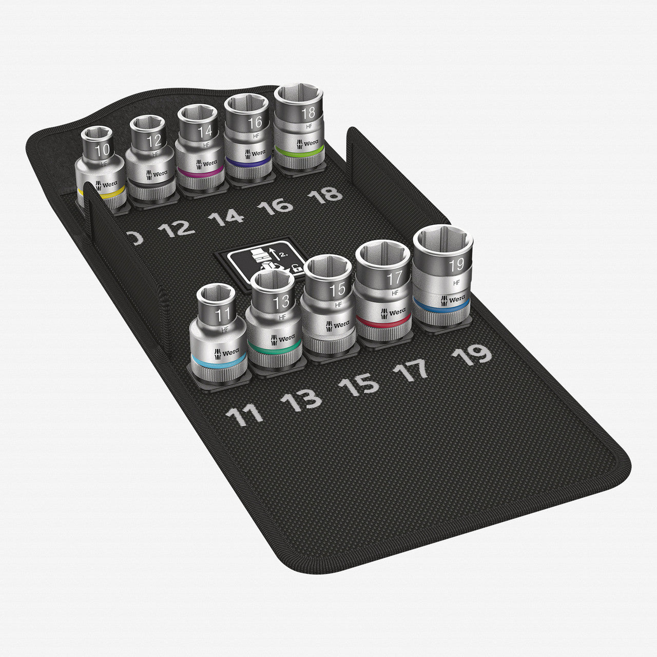 Wera 004203 Zyklop Socket Set with Holding Function 1/2" Drive Metric - WR004203 - KC Tool