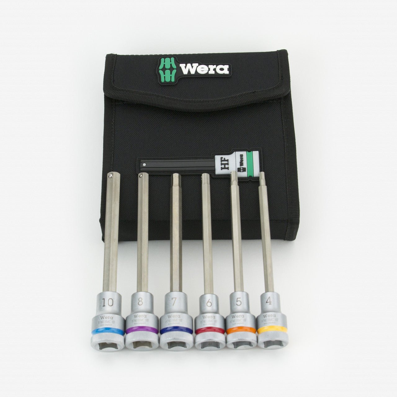 Wera 004210 Zyklop Hex Metric Bit Socket Set Long - 1/2" Drive with Holding Function - WR004210 - KC Tool