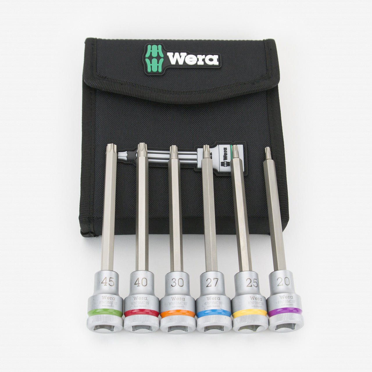 Wera 004211 Zyklop TORX® Bit Socket Set Long - 1/2" Drive with Holding Function T20-T45 - WR004211 - KC Tool