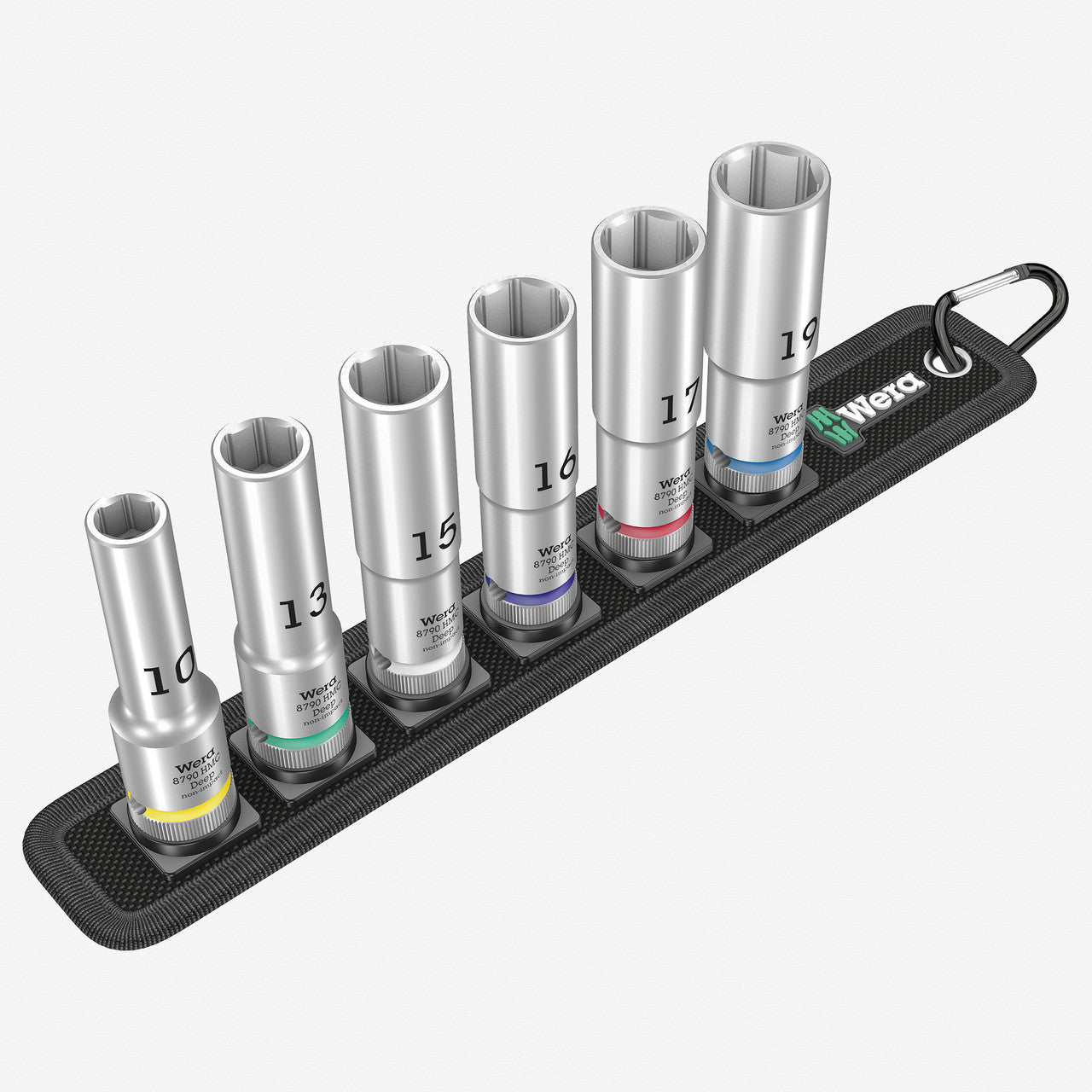 Wera 004565 Belt C 1/2" Deep Metric Socket Set on Belt, 6 Pieces - WR004565 - KC Tool