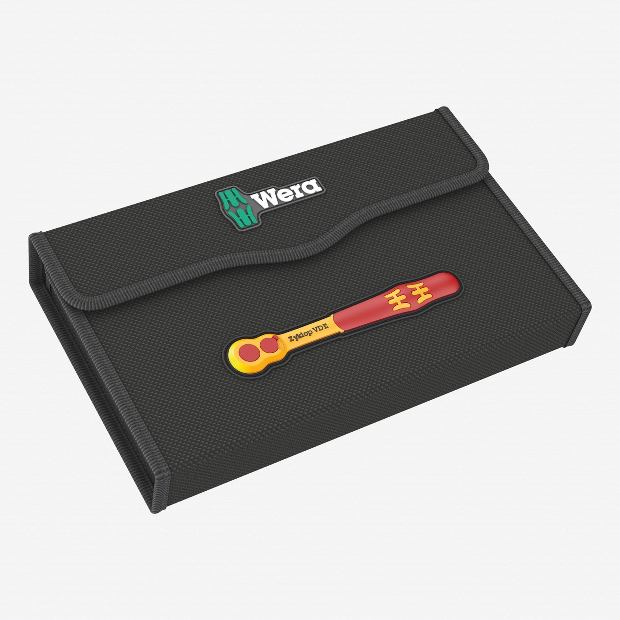 Wera 004970 8100 SB VDE 1 Zyklop Insulated Ratchet Set, 3/8" Drive w/ Switch Lever - Metric - WR004970 - KC Tool