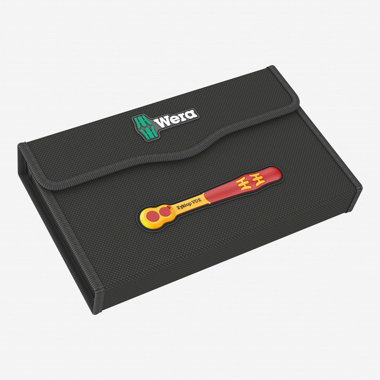 Wera 004970 8100 SB VDE 1 Zyklop Insulated Ratchet Set, 3/8" Drive w/ Switch Lever - Metric - WR004970 - KC Tool