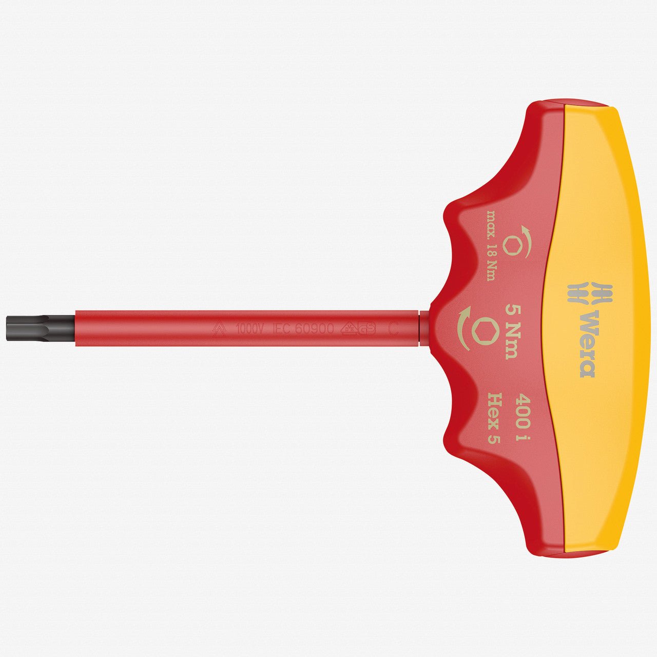 Wera 004980 5.0 Nm Fixed Torque Hex - Plus VDE Insulated T - handle, 4.0 mm - WR004980 - KC Tool