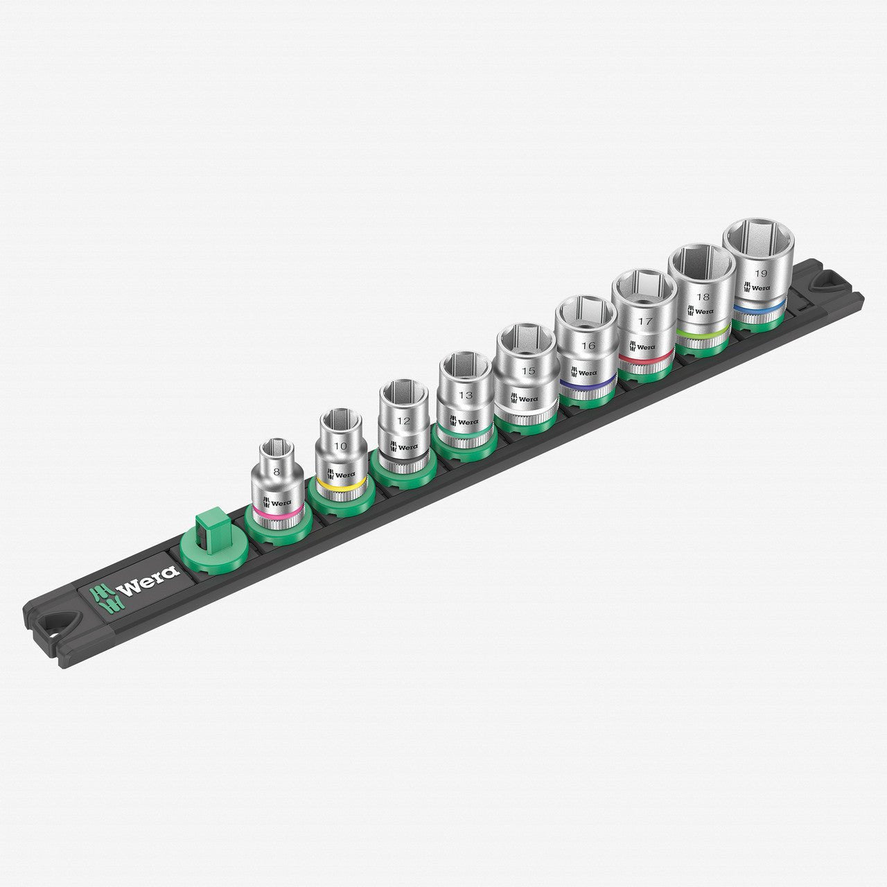 Wera 005430 Metric 3/8" Drive Zyklop Socket Set with Magnetic Holder, 9 Pieces - WR005430 - KC Tool