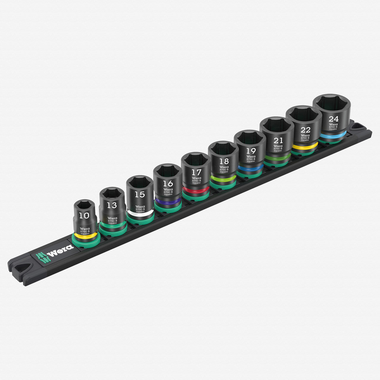Wera 005451 9607 Magnetic Rail B Impaktor 1 Impact Socket Set, 3/8" Drive, Metric, 10 Pieces - WR005451 - KC Tool