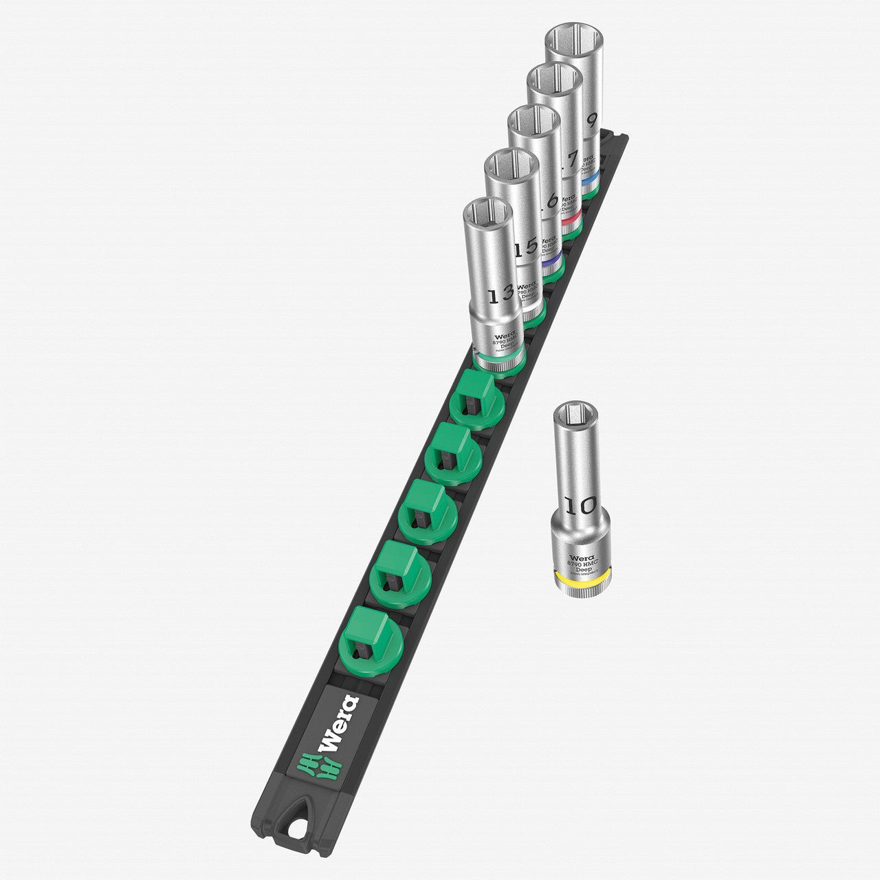 Wera 005470 Metric 1/2" Drive Deep Socket Set with Magnetic Holder, 6 Pieces - WR005470 - KC Tool