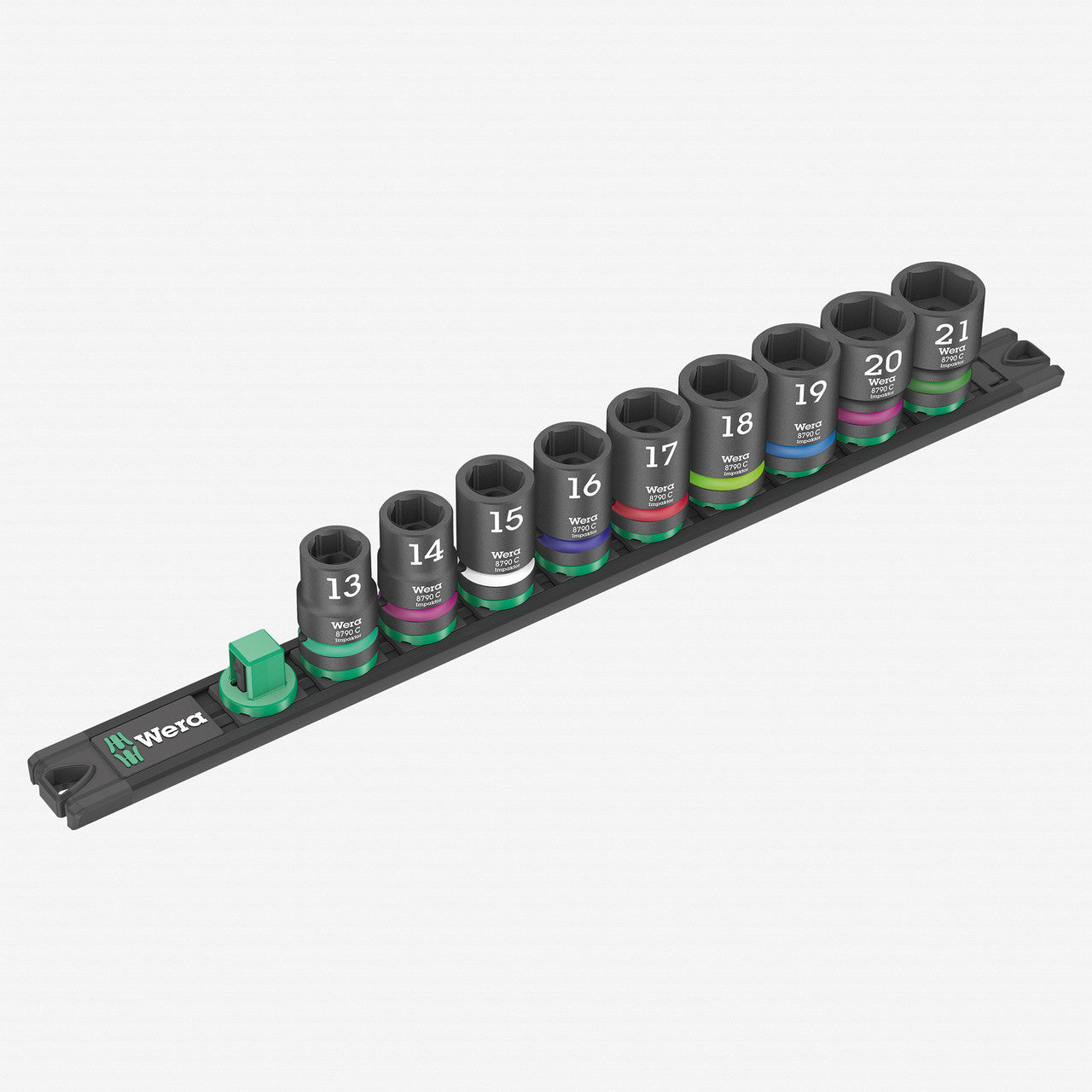 Wera 005490 Metric 1/2" Drive Impact Socket Set with Magnetic Holder, 9 Pieces - WR005490 - KC Tool