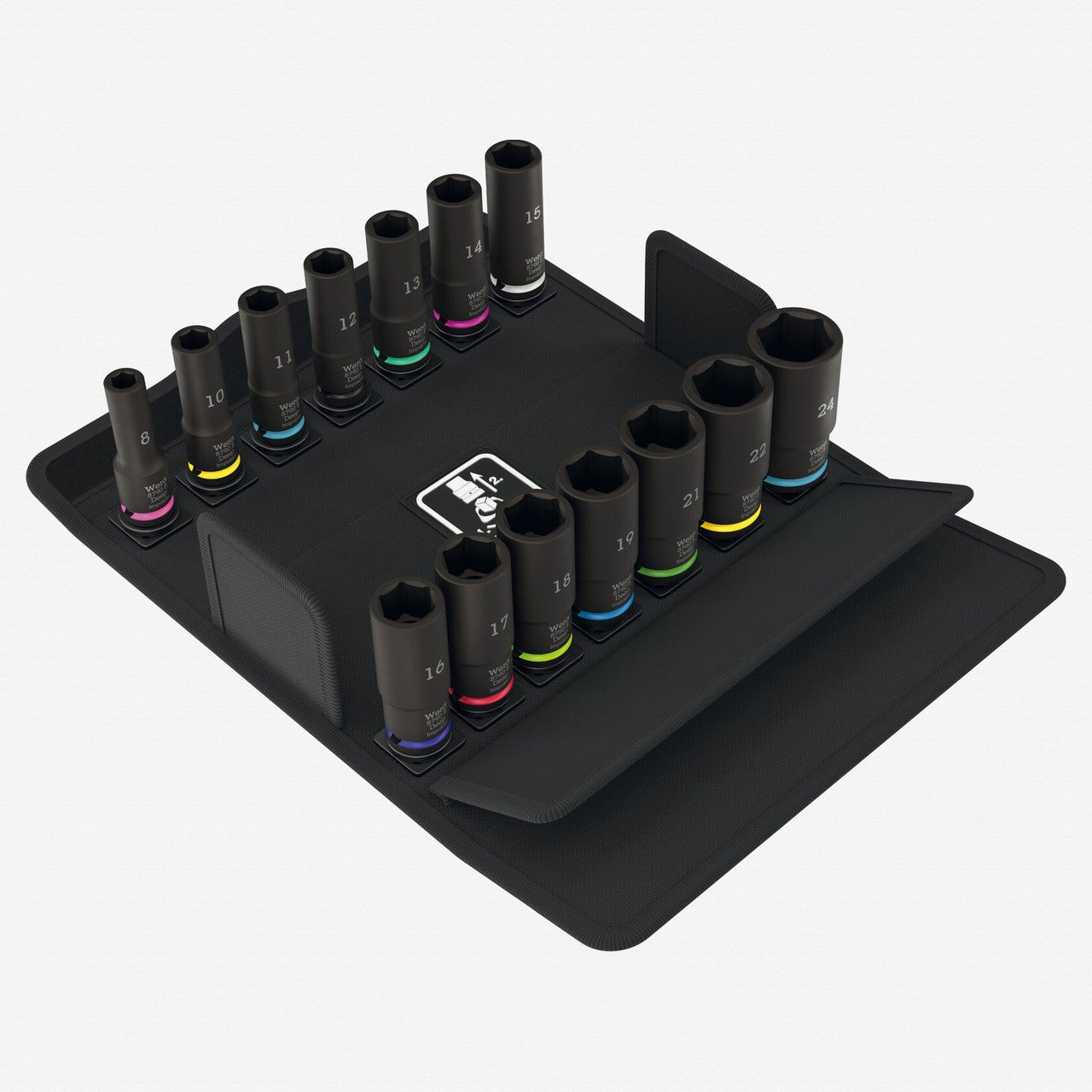 Wera 005580 Impaktor Deep Set 1 Metric Socket Set, 14 Pieces, 8 - 24 mm - WR005580 - KC Tool