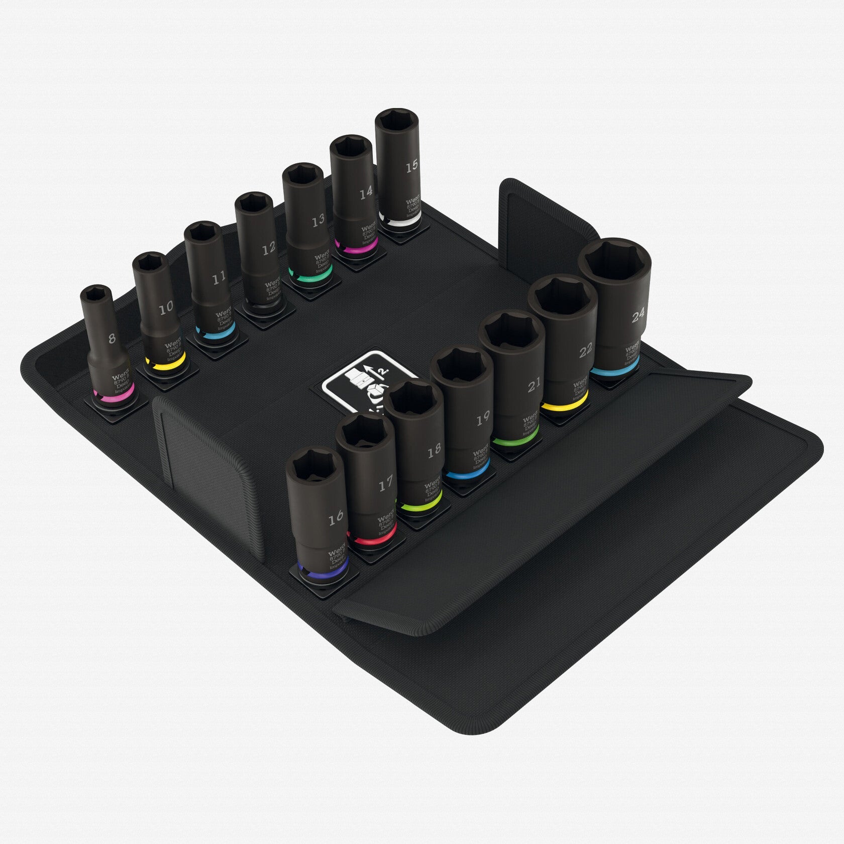 Wera 005580 Impaktor Deep Set 1 Metric Socket Set, 14 Pieces, 8 - 24 mm - WR005580 - KC Tool