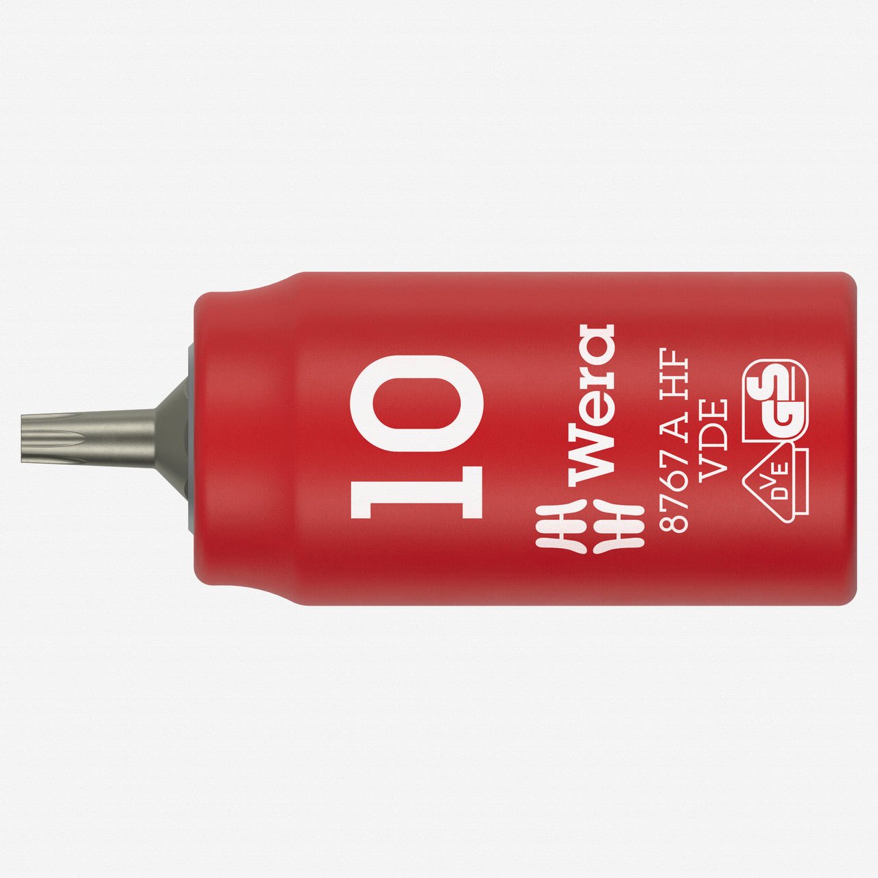 Wera 005920 VDE Insulated T10 Torx Zyklop Bit Socket, 1/4" Drive, with Holding Function - WR005920 - KC Tool