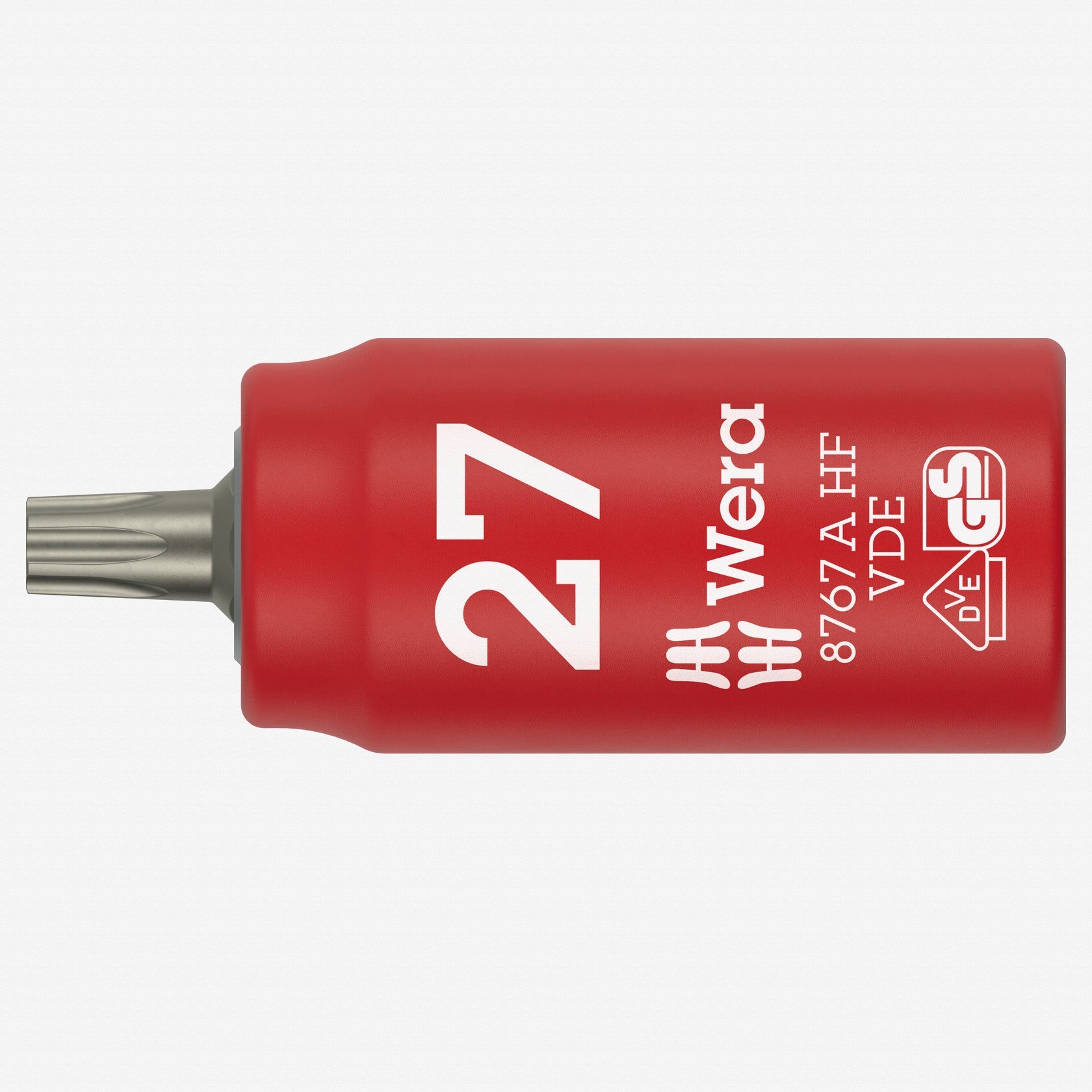 Wera 005924 VDE Insulated T27 TORX® Zyklop Bit Socket, 1/4" Drive, with Holding Function - WR005924 - KC Tool