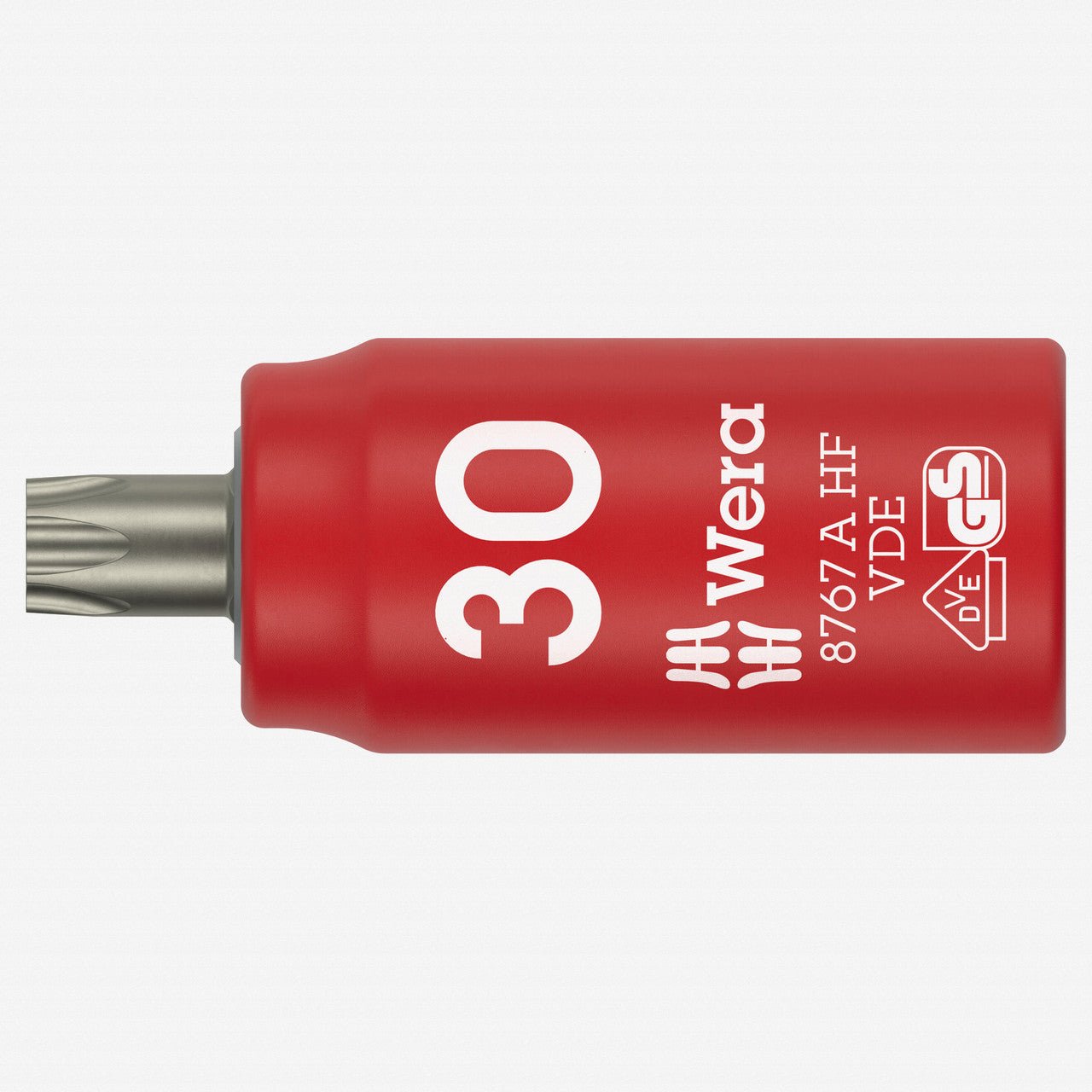 Wera 005925 VDE Insulated T30 Torx Zyklop Bit Socket, 1/4" Drive, with Holding Function - WR005925 - KC Tool