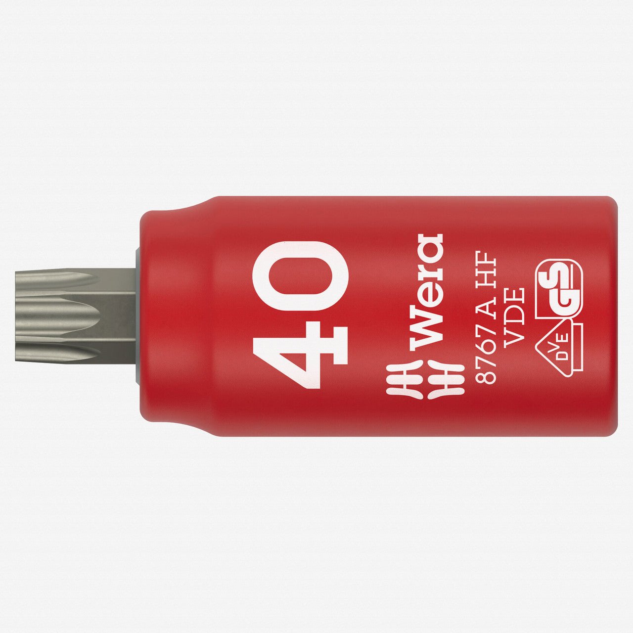 Wera 005926 VDE Insulated T40 Torx Zyklop Bit Socket, 1/4" Drive, with Holding Function - WR005926 - KC Tool
