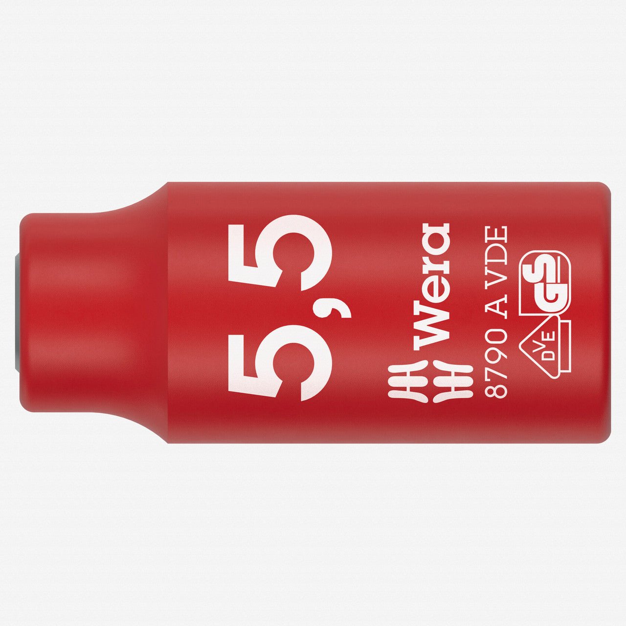 Wera 005932 VDE Insulated 5.5 mm Outside Hex Zyklop Socket, 1/4" Drive, 6 - point - WR005932 - KC Tool