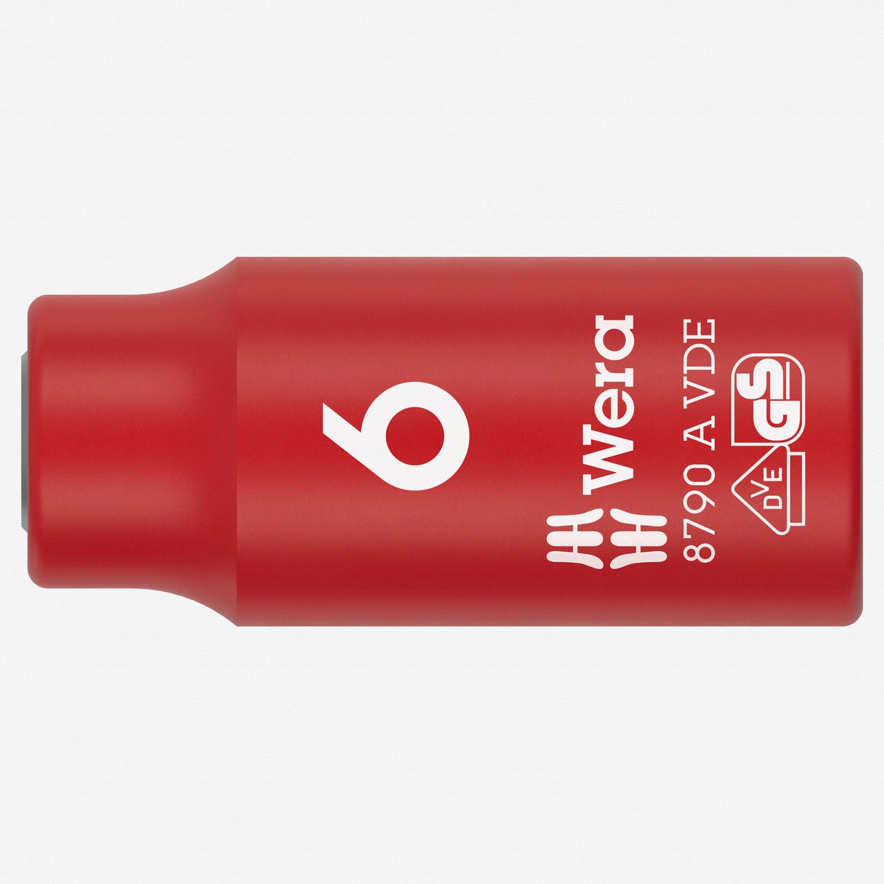 Wera 005933 VDE Insulated 6.0 mm Outside Hex Zyklop Socket, 1/4" Drive, 6 - point - WR005933 - KC Tool