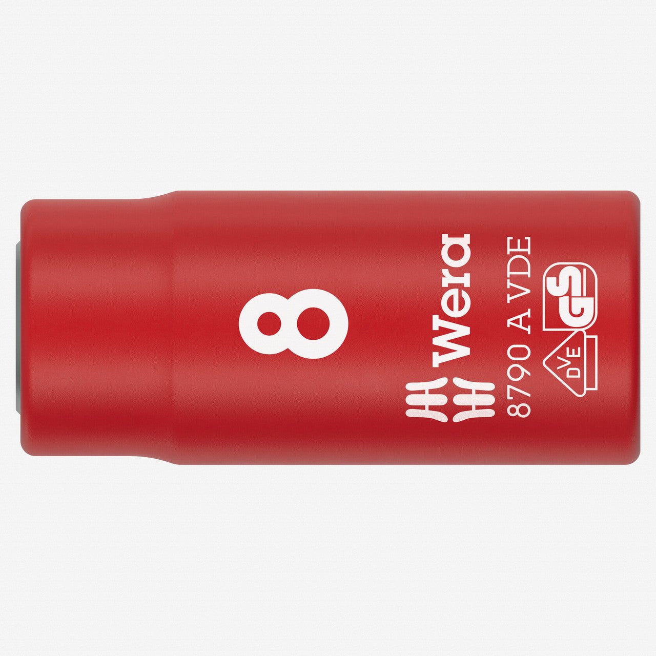 Wera 005935 VDE Insulated 8.0 mm Outside Hex Zyklop Socket, 1/4" Drive, 6 - point - WR005935 - KC Tool