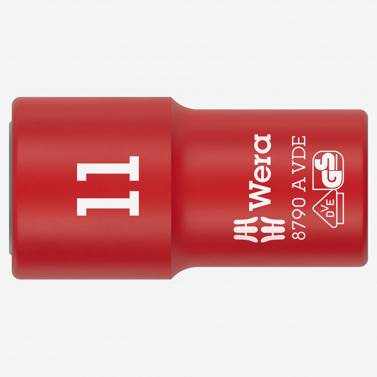 Wera 005937 VDE Insulated 11.0 mm Outside Hex Zyklop Socket, 1/4" Drive, 6 - point - WR005937 - KC Tool