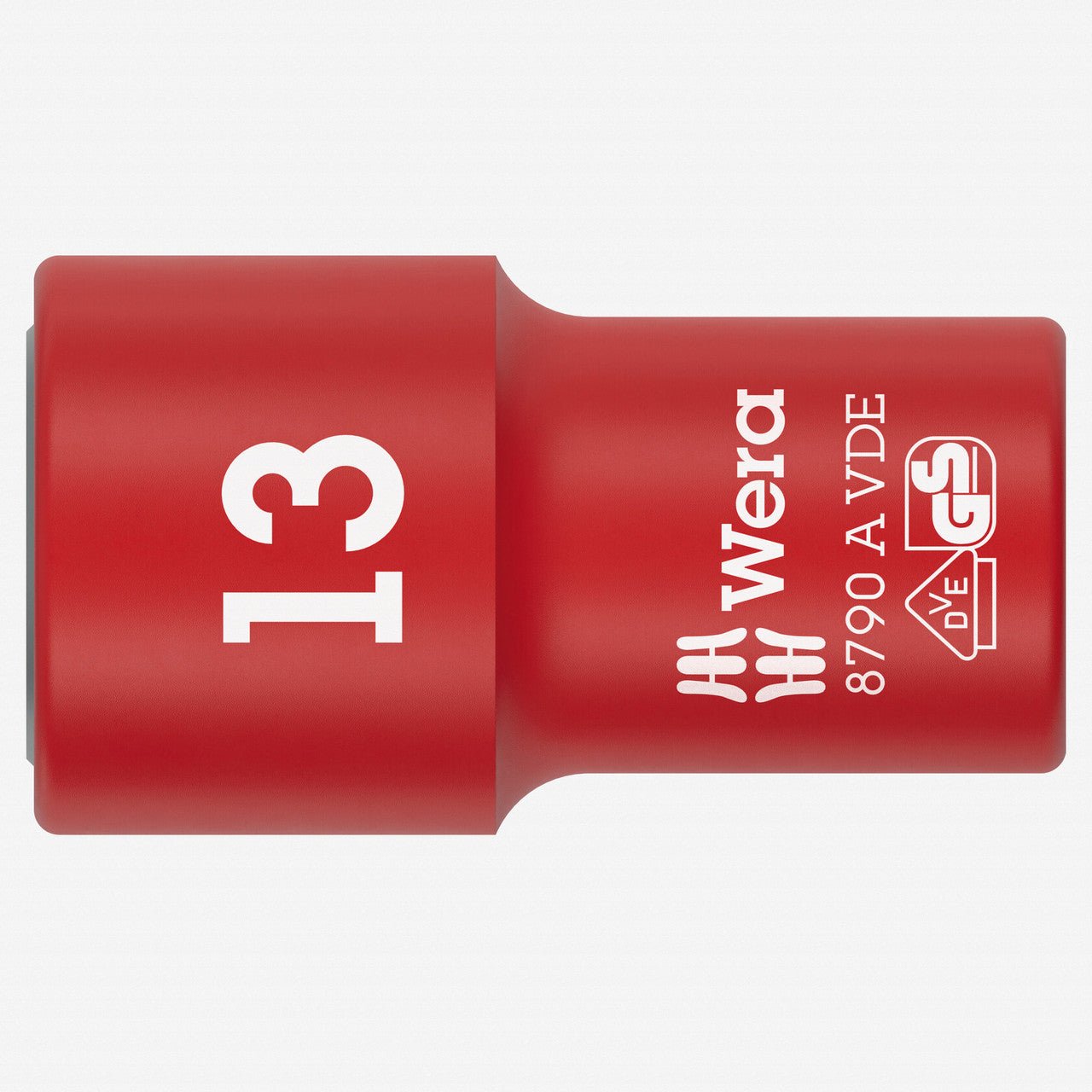 Wera 005939 VDE Insulated 13.0 mm Outside Hex Zyklop Socket, 1/4" Drive, 6 - point - WR005939 - KC Tool
