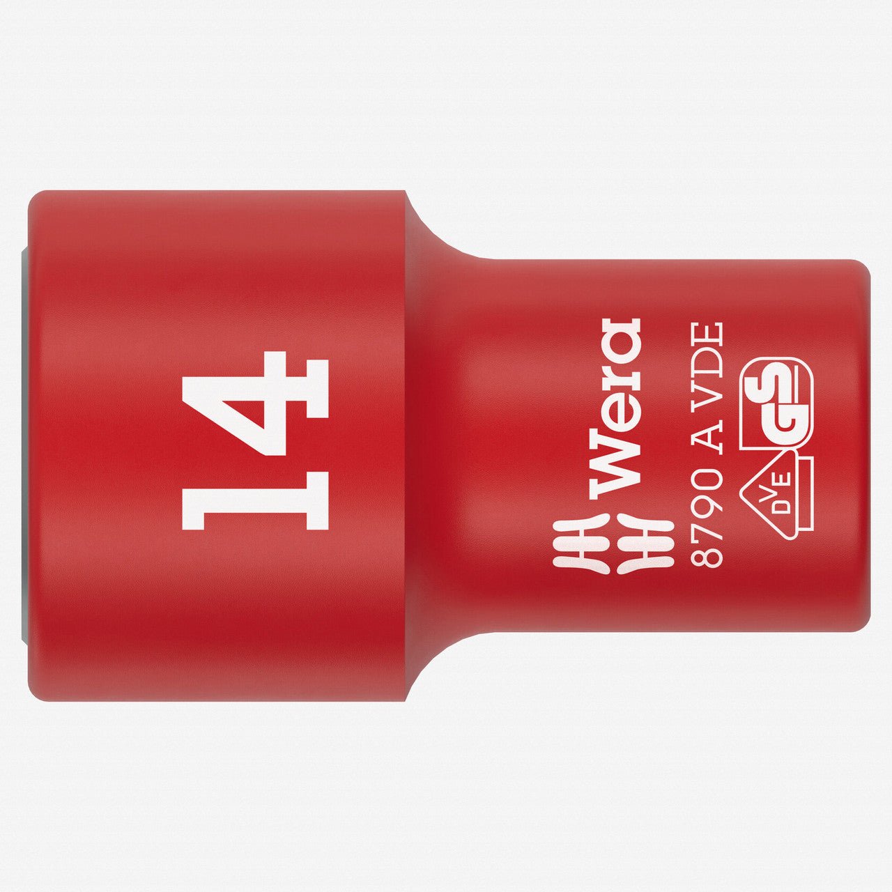 Wera 005940 VDE Insulated 14.0 mm Outside Hex Zyklop Socket, 1/4" Drive, 6 - point - WR005940 - KC Tool