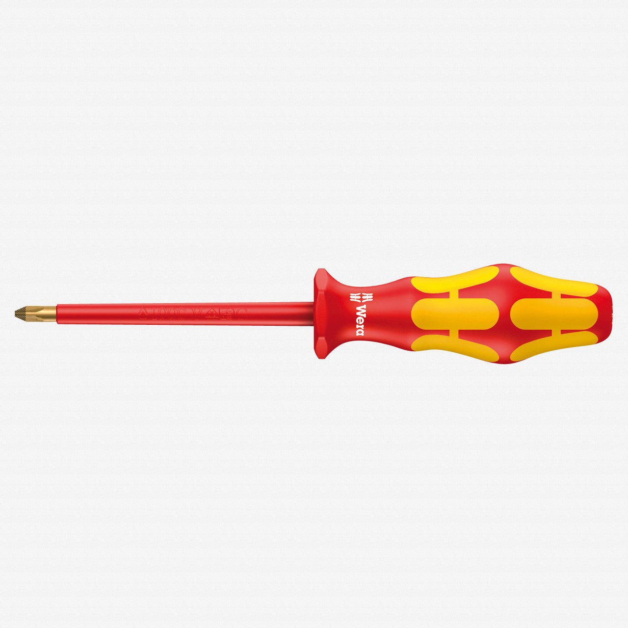 Wera 006168 Kraftform Plus VDE Pozidriv Screwdriver, 4 x 200mm - WR006168 - KC Tool
