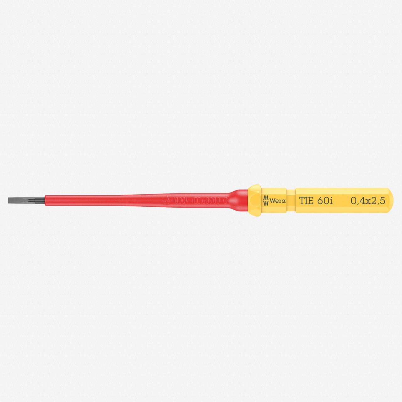 Wera 006500 KK VDE 60 i Insulated Blade for Slotted Screws, 0.4 x 2.5 x 157 mm - WR006500 - KC Tool