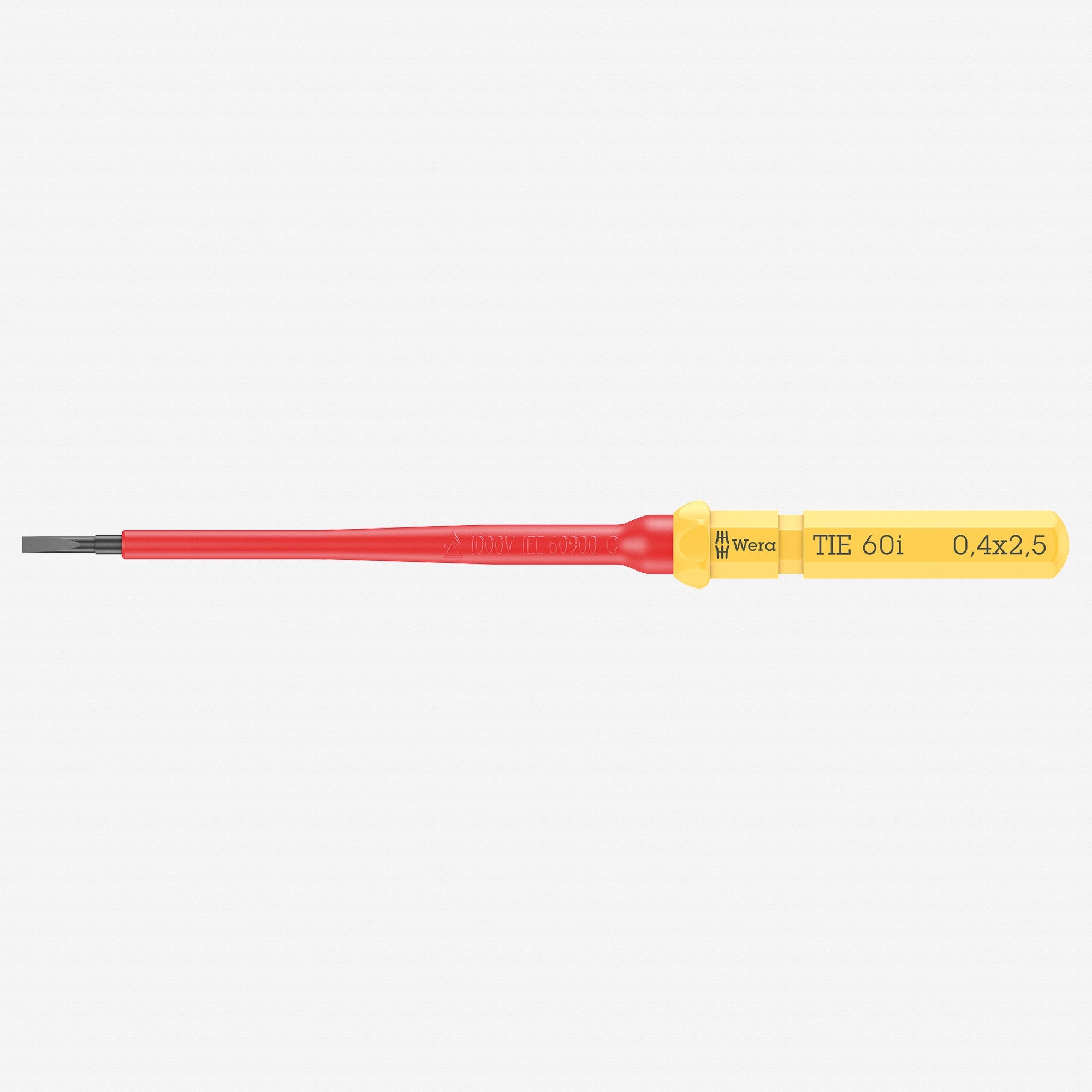 Wera 006500 KK VDE 60 i Insulated Blade for Slotted Screws, 0.4 x 2.5 x 157 mm - WR006500 - KC Tool