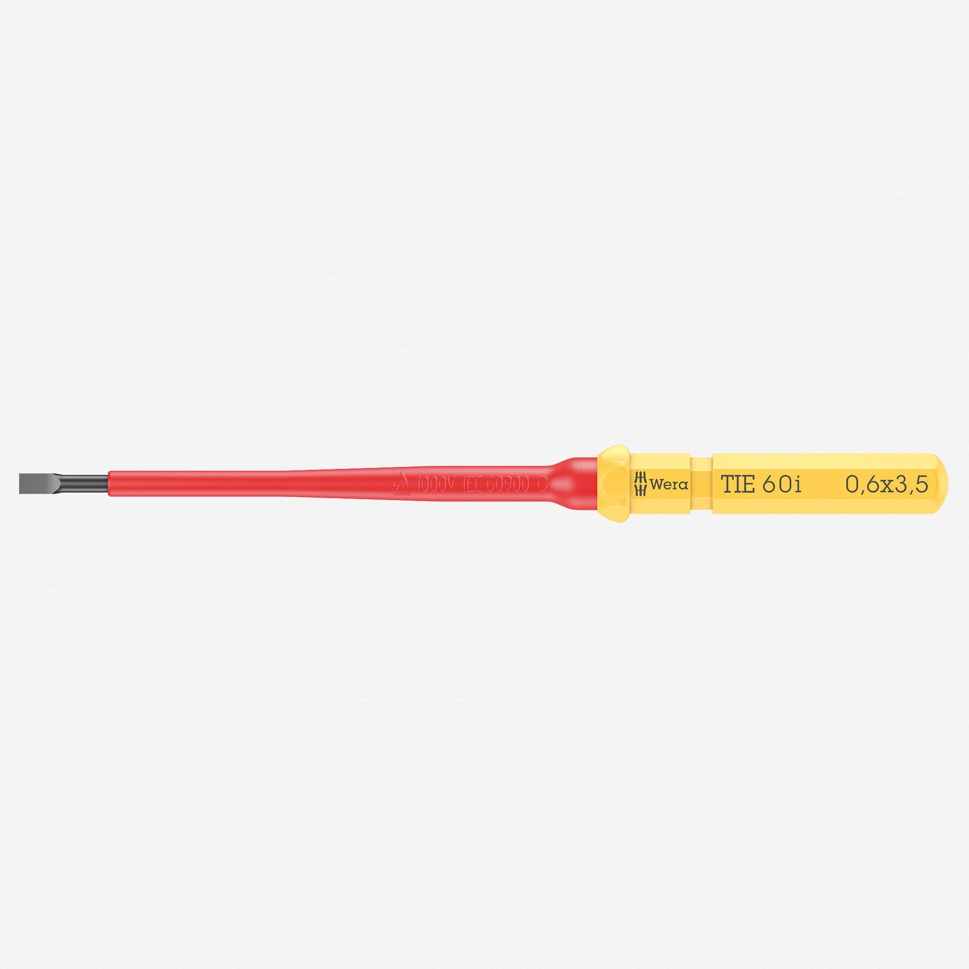 Wera 006502 KK VDE 60 i Insulated Blade for Slotted Screws, 0.6 x 3.5 x 157 mm - WR006502 - KC Tool