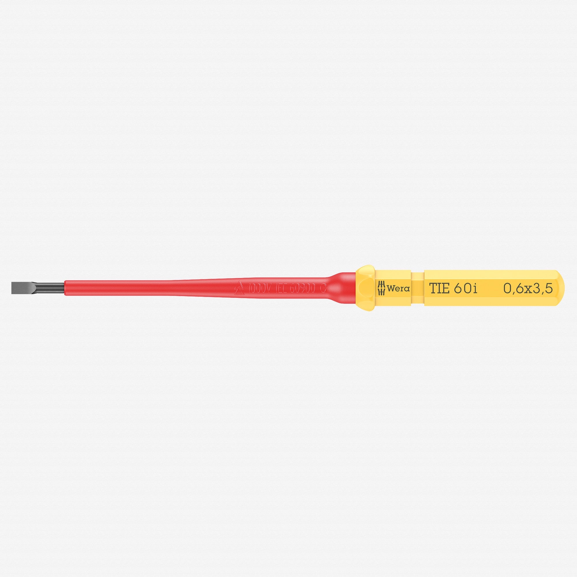 Wera 006502 KK VDE 60 i Insulated Blade for Slotted Screws, 0.6 x 3.5 x 157 mm - WR006502 - KC Tool