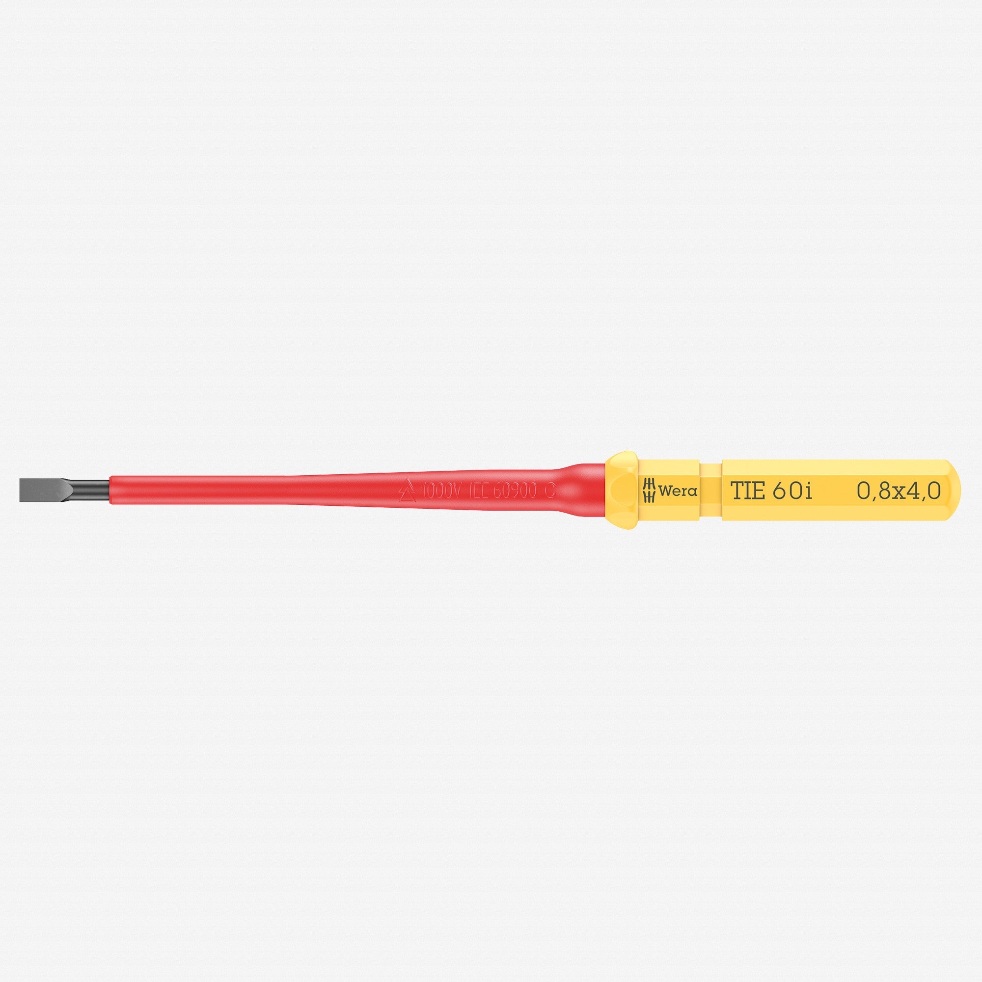 Wera 006503 KK VDE 60 i Insulated Blade for Slotted Screws, 0.8 x 4.0 x 157 mm - WR006503 - KC Tool
