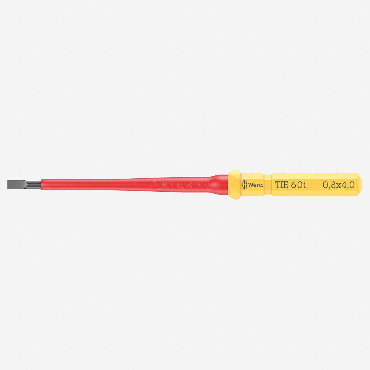 Wera 006503 KK VDE 60 i Insulated Blade for Slotted Screws, 0.8 x 4.0 x 157 mm - WR006503 - KC Tool